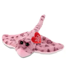 PLUSH I LOVE YOU RED HEART - SUPER-SOFT PLUSH - PINK ROSE STINGRAY