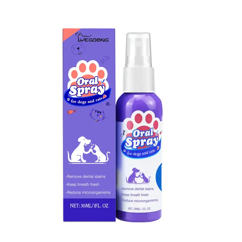 Cat and Dog Teeth Cleaning Spray - Removes Stains and Freshens Breath for Pet Oral Carelitter pellets, spray, litter tray, litter box, removal brush kit