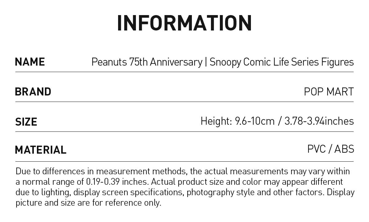 POP MART Peanuts 75th Anniversary | Snoopy Comic Life Series Figures