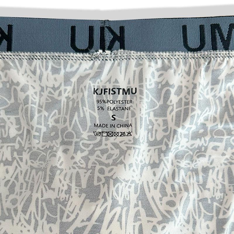 KJFISTMU Men's Boxer Briefs 12-Piece Random Set Autumn Clothing Breathable Antibacterial Fashionable Printed Graffiti Sport Underwear Comfortable Fitted Elastic Waistband Anti-Slip Soft Lightweight Fabric Menswear Bestie