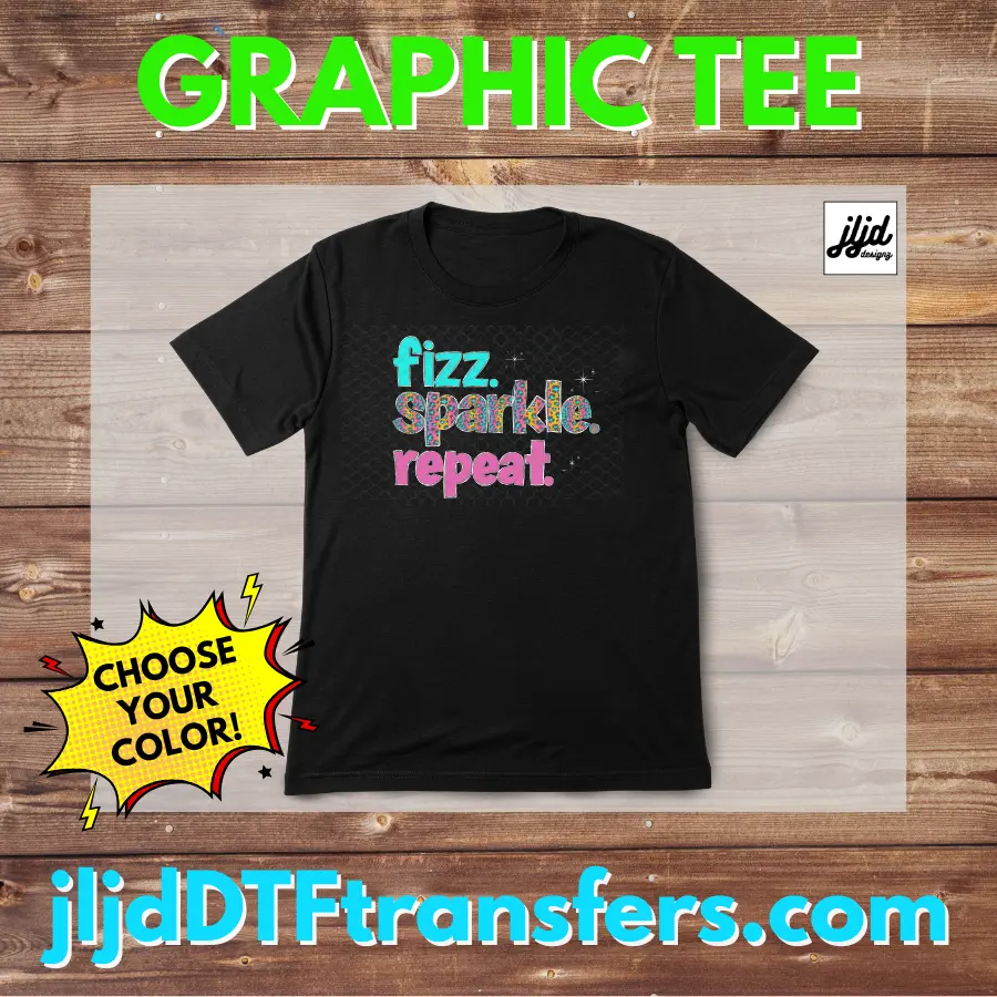 Fizz Sparkle Repeat | Bomb Party Fizz | unisex graphic tee t-shirt SoftStyle Ring Spun Cotton | BP jewelry rep custom apparel