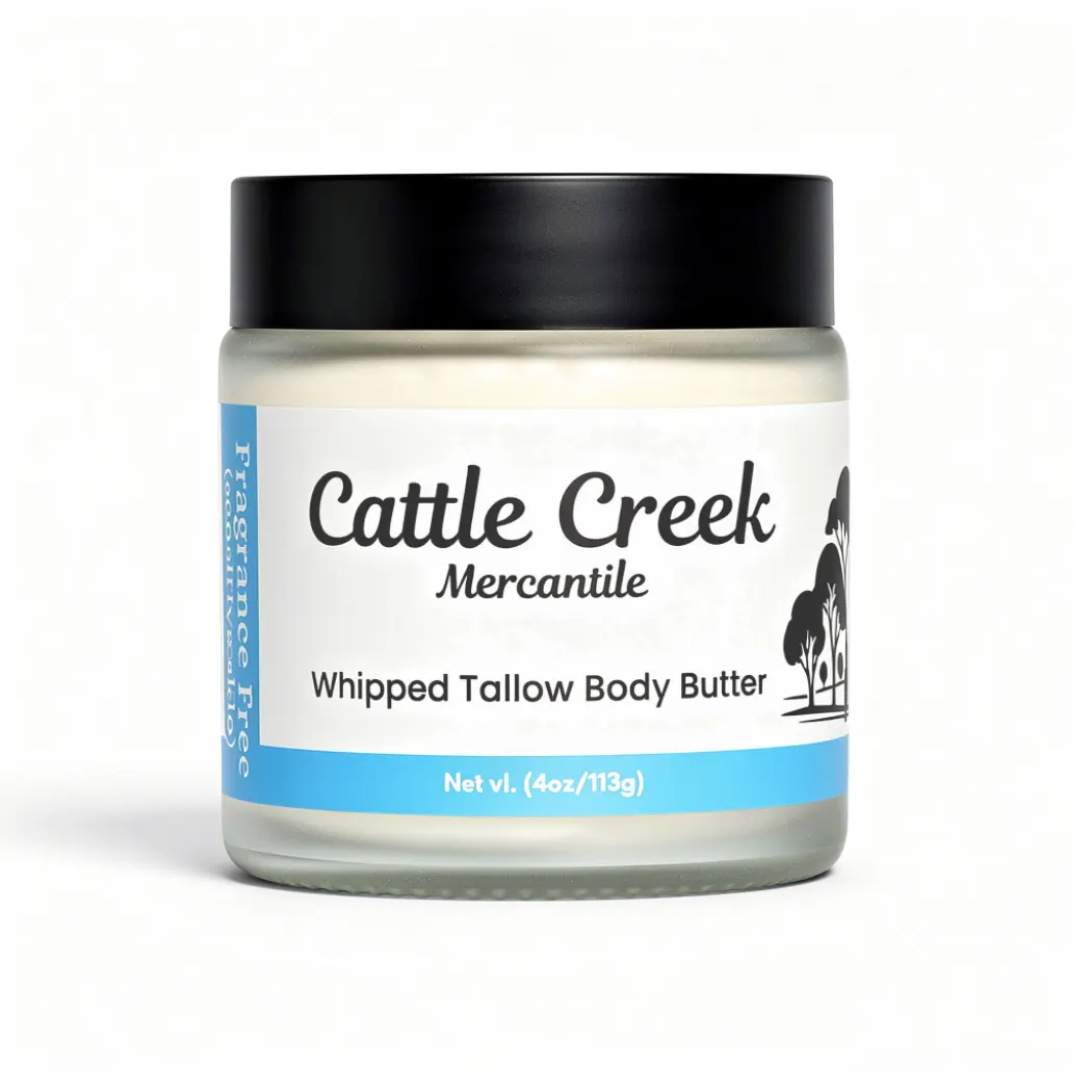 Whipped Tallow Body Butter by Cattle Creek - Deep Moisturizing, Skin Soothing & Repairing Cream Body Care Moisturizer