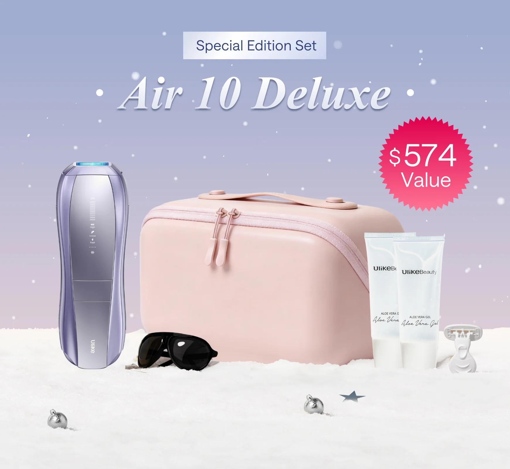Ulike Air 10 Deluxe IPL Device Laser Hair Removal with Ice-Cooling Contact Dual Lights Skin Sensor & SHR Mode for Comfortable Effective Results - Epilator