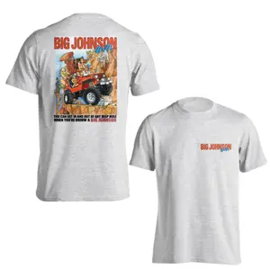 Vintage Big Johnson 4x4 Gray T-Shirt 2 Sides, Outdoor Off-Road Graphic Tee, Top Cotton Menswear, Soft Cotton Blend, Gift For Him& Her