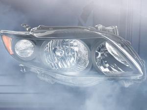 Nilight Headlight Assembly Compatible with 2009 2010 Toyota Corolla XLE/LE/Base Replacement Headlamp Black Housing Amber Reflector Driver and Passenger Side(Not fit S or XRS Trim)