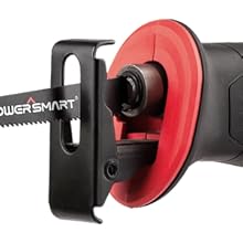 POWERSMART Cordless Reciprocating Saw with 20V 2.0Ah Battery and Charger for Wood, Metal PVC Cutting, Compact Design, High Performance, Tool-Free Adjustment, Quick Blade Change PS76415A