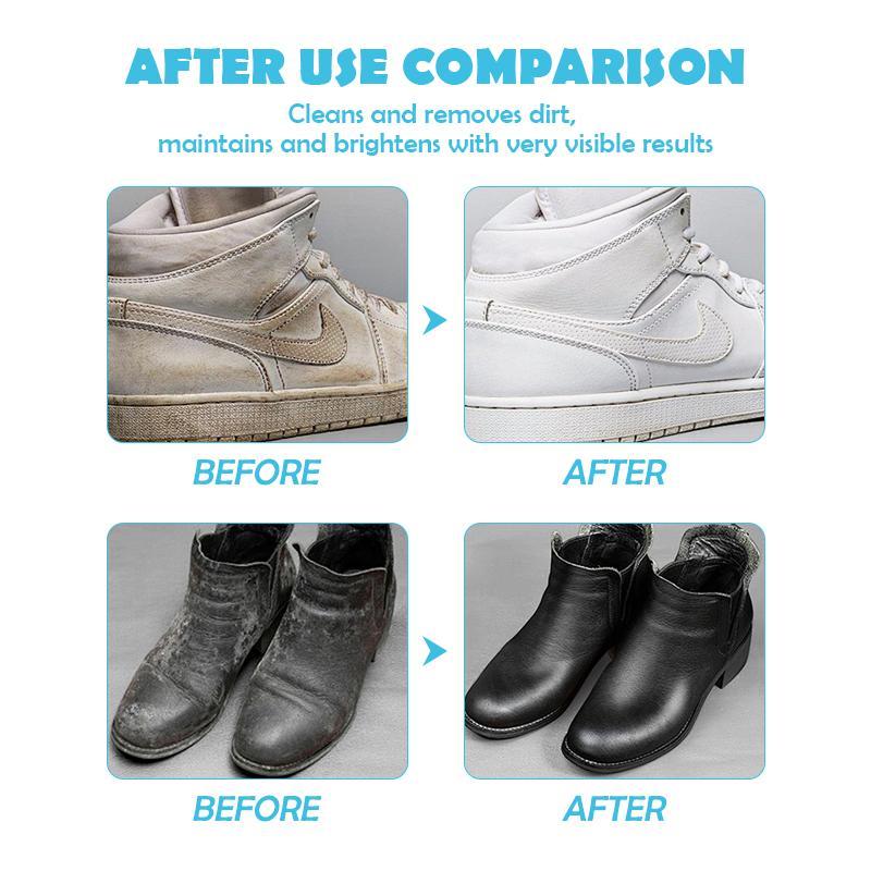 White Shoe Paste Cleaning Kit - Sneaker Stain Remover Paste - No-Rinse Formula with Sponge - Footwear, Comfort   maintainance Home CaNo-rinse cleaningre Multifunctional cleaning