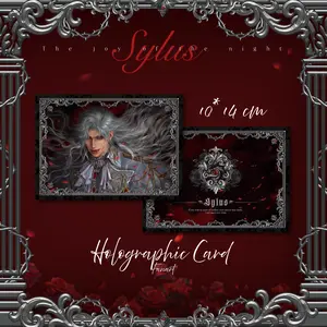 Love and Deepspace Sylus "Crimson Rapture" Vampire Holographic Fanart Card 10x14cm