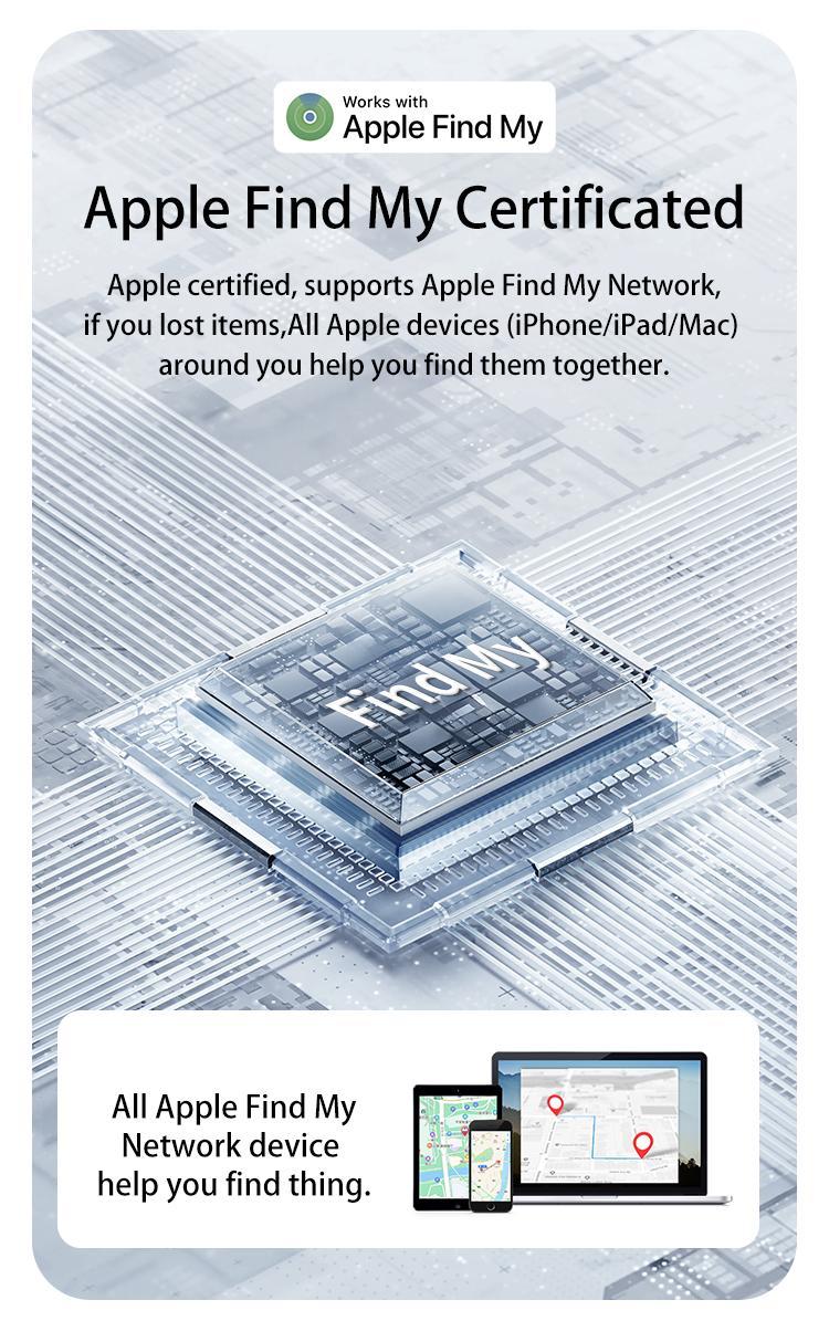 GPS Tracker for Car,Mini Trackers Device with Weatherproof Magnetic Case-No Monthly Fee-Best Hidden GPS Trackers,Global Coverage Location Tracker,Anti-lost Device,Works with Apple Find My (iOS Only) For iPhone