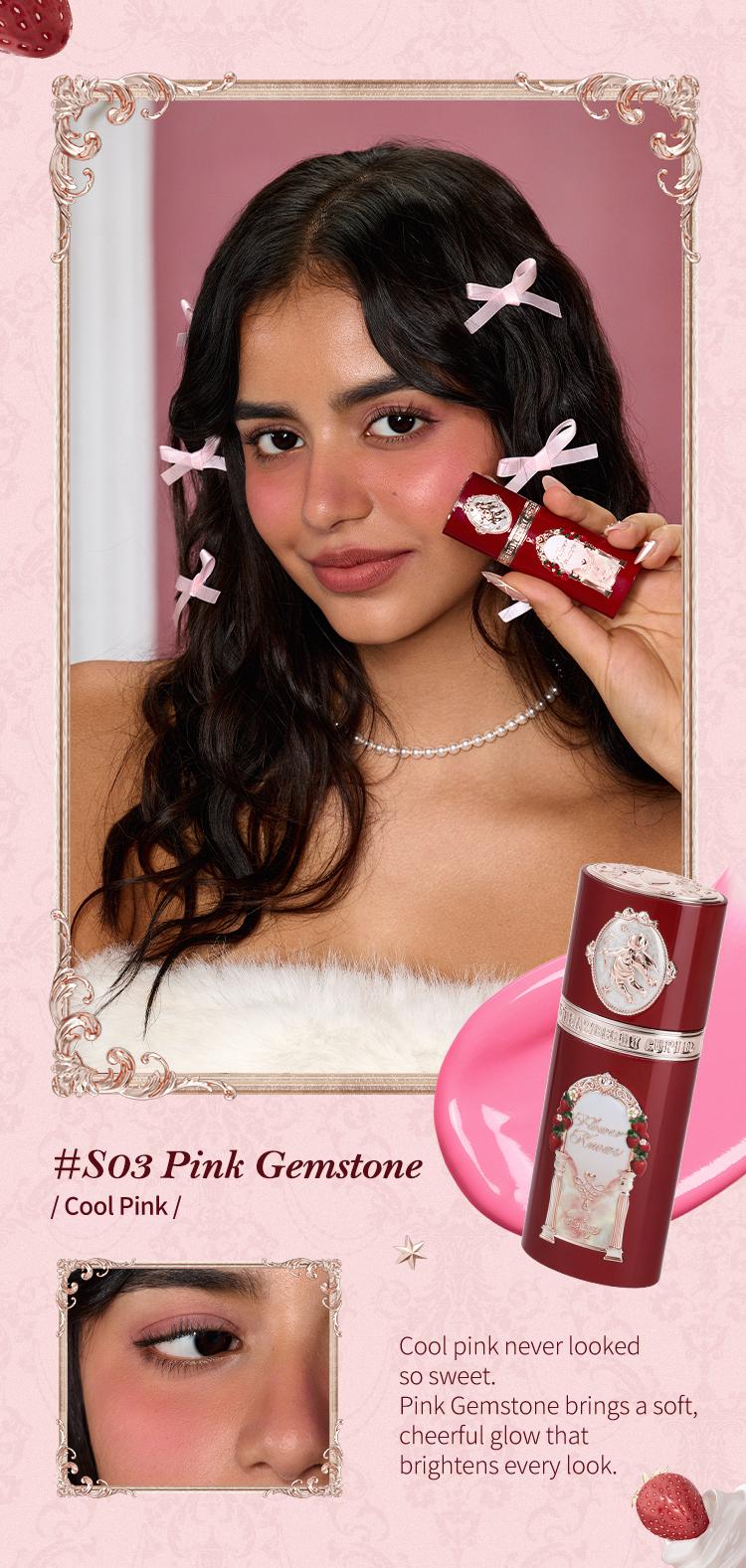 Flower Knows Strawberry Cupid Collection All Day Glow Liquid Blush, Hydrating, long-lasting, high pigment Cosmetic