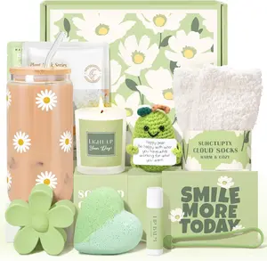Gift Baskets for Women, 11pcs Unique Happy Birthday Gifts for Women, Best Inspirational Get Well Christmas Ideas Box w/Daisy Cup Her Teen Girl Sister Friend Friendship Mom - BRIGHTEN UP HER DAY!