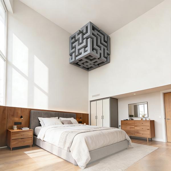 3D Geometric Wallpaper - Modern and minimalist style, perfect for living room and bedroom accent walls.