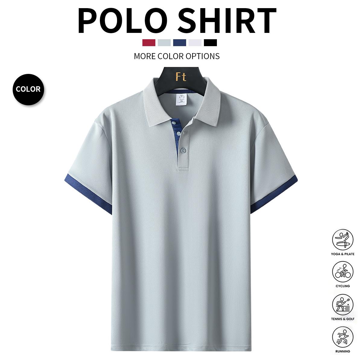 Pack of 4 Men's Business Casual Polo Shirts, Formal & Everyday Dress Shirts, Machine Washable for Office & Party Attire, Summer Season Fashion, Trendy Menswear