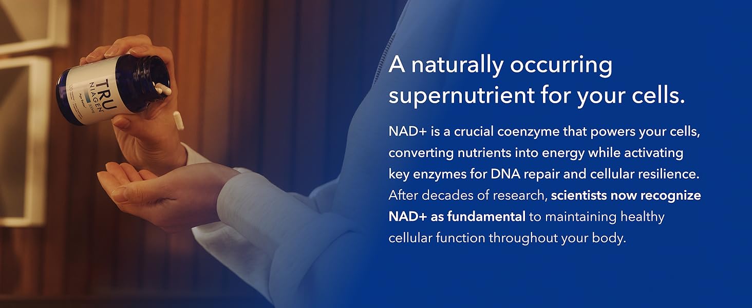Tru Niagen 300mg - 30 ct | Capsules, Dietary Supplement | Clinically Proven NAD+ Booster