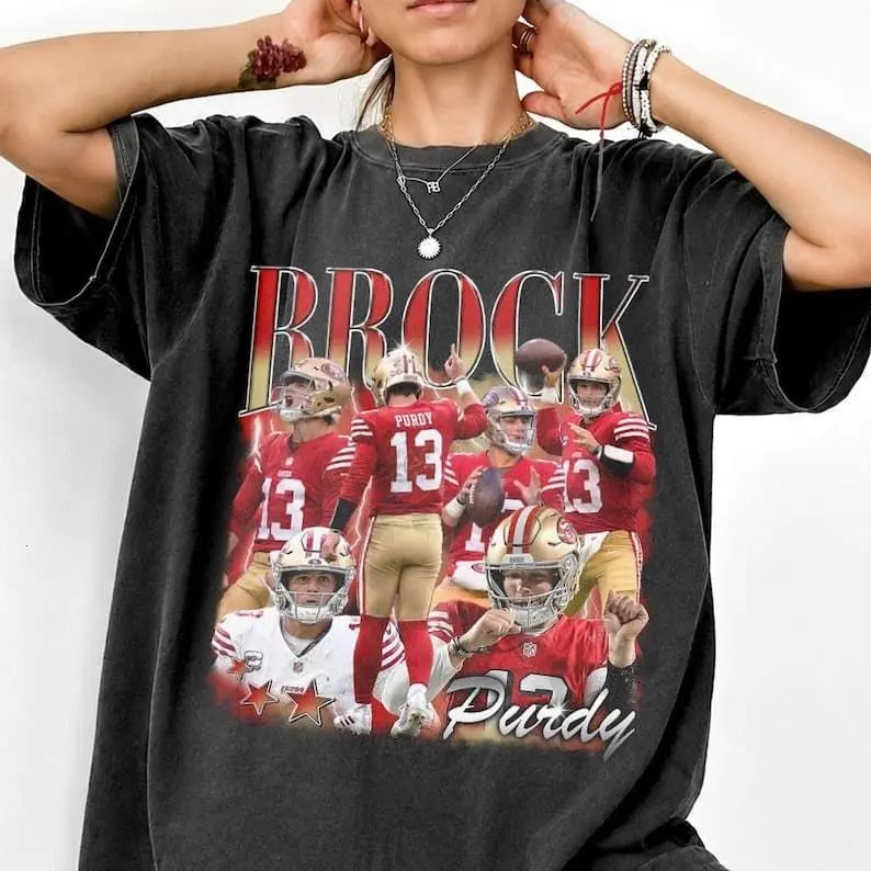 Comfort Colors Vintage Brock Purdy Football Shirt, San Francisco Football Game Day Graphic Gift For Fan