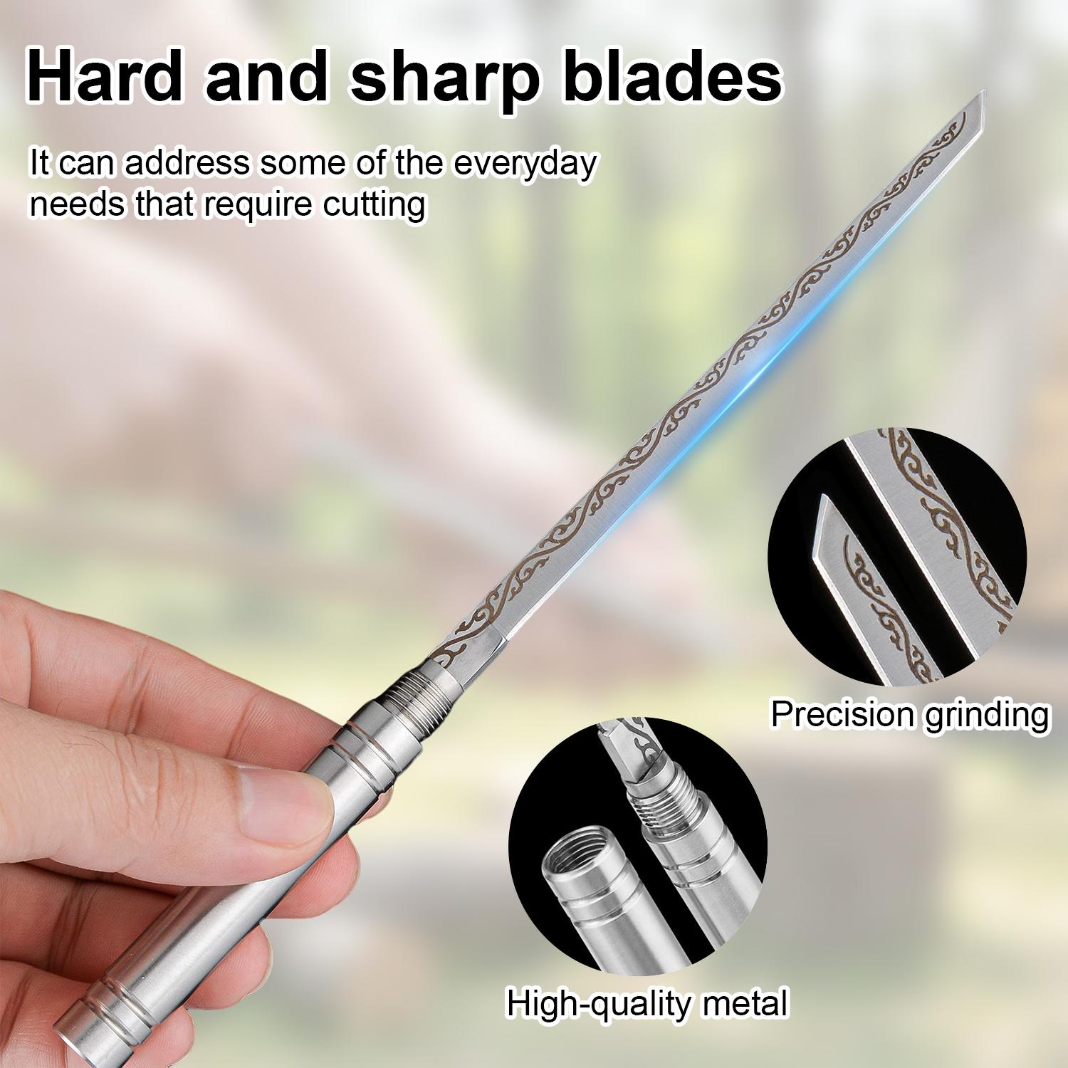 VAYWET Stainless Steel Mini Knife 1 Piece Set with Blade Handle, Durable Meat Steak Knife, 1 pack Sheath, Thickened for Various Kitchen Uses Cutting Utensils Blade for Camping EDC Essential Hiking Outdoor Compact, Travel-Friendly Design for Everyday Carry