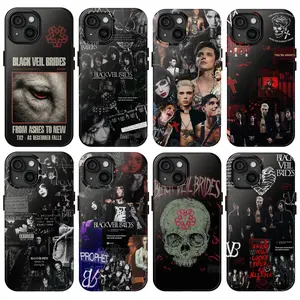 8 Styles Black Veil Brides Phone Case, BVeil Brides North America Tour 2026 Phone Case Compatible For iPhone 16 15 14 13 12 11 X SE & Samsung S25 S24 S23 S22 S21