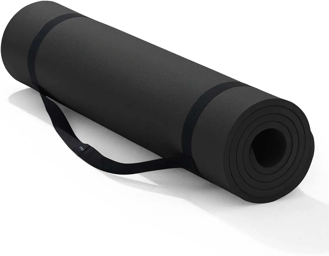 Yoga Mat,Extra Thick Yoga Mat (1/2inch),Professional TPE Exercise Mat,Non-Slip Workout Mat for Yoga, Pilates, Fitness, Barefoot Workouts, Home Gym Studio with Strap