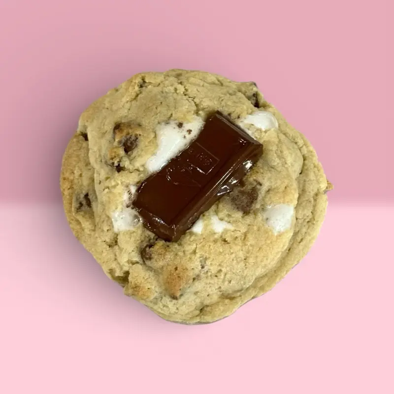 Cake&Crumbs Bakery-Style Milk Chocolate-Filled S'mores Marshmallow Cookie, Plant-Based Gluten-Free Chocolate Snack