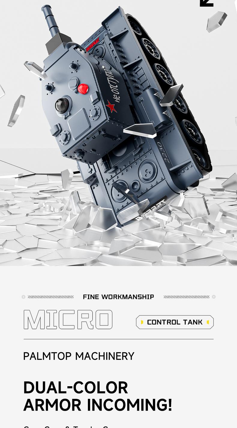 BRRRRT 1/64 RC Tank,Remote Control Military Army Tank Model with Infrared Battle System & Rotating Turret,2.4Ghz RC Vehicle Toy for Kids and Adults