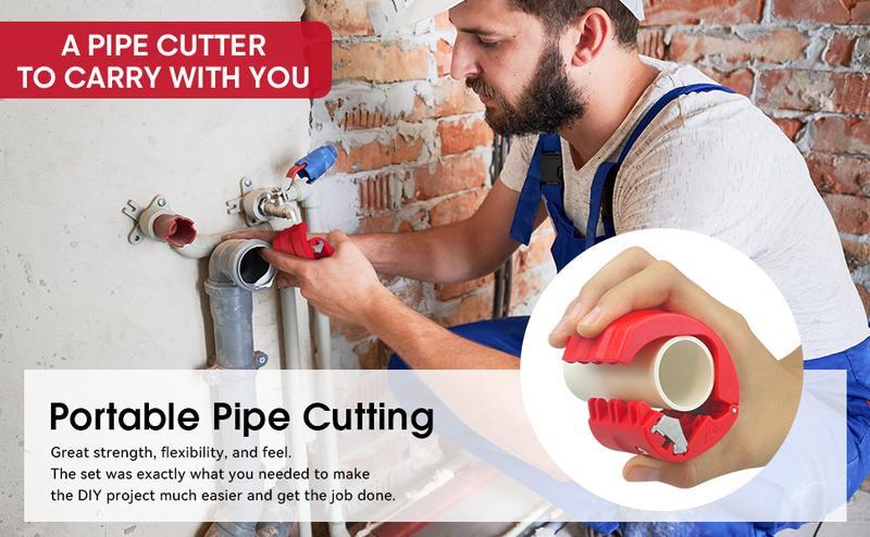 Professional PVC & Plastic Pipe Cutter Tool 9022 10 BK, 20-50mm Size Cutter for Plastic Pipes and Sealing Sleeves, Durable Plumbing Hand Tool.