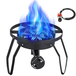 Bestfire Heavy-Duty 16"  Burner: 200,000 BTU Camping Stove with 4ft  Regulator Hose – Ideal for , Brewing, and Large Turkeys power propane frying cooker picnic adjustable