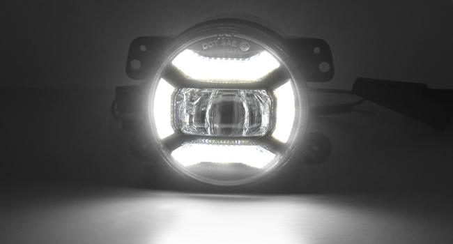Nilight 4 Inch LED Fog Light Assembly Compatible with 2007 2008 2009 2010 2011 2012 2013 2014 2015 2016 2017 2018 Jeep Wrangler JK TJ LJ with DRL Driving Off Road Clear