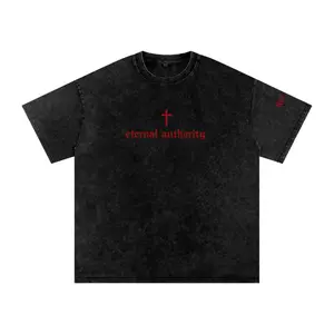 King Of Kings Snow Washed Oversized Cotton T-Shirt