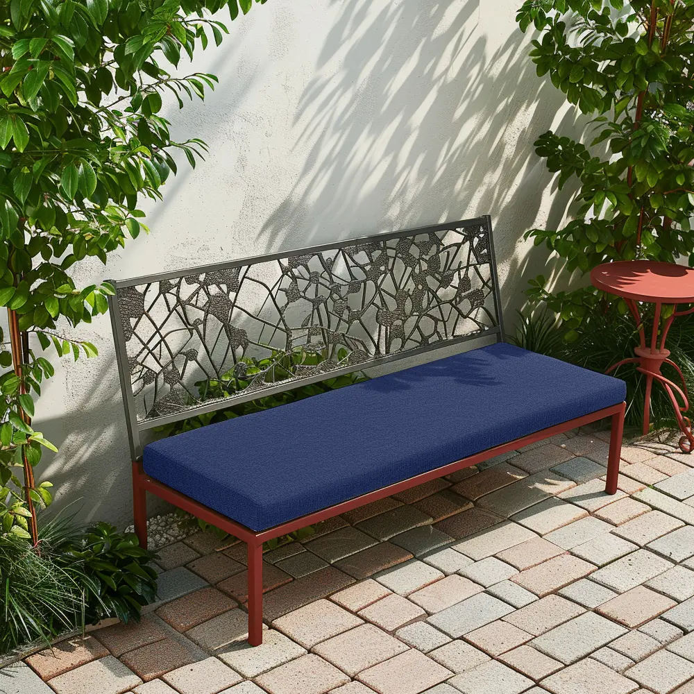 High-Density Linen Classic Deep Seat Cushion - Thick Foam, Sturdy Metal Zip, Removable, Wrinkle Resistant, Weather Resistant for Indoor/Outdoor Use