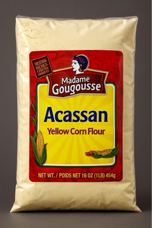 Golden Acassan – Premium Yellow Corn Flour Cornstarch Chunks Grain