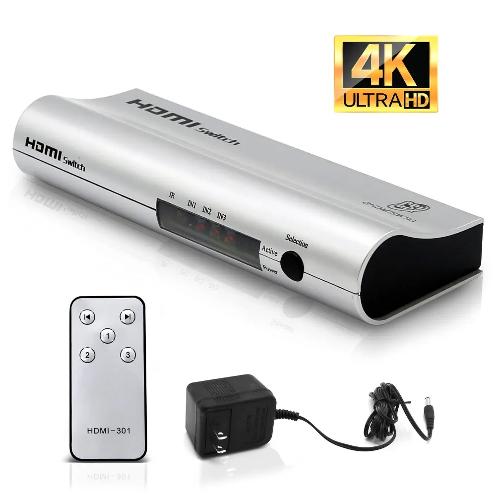 HDMI Switch 3-In 1-Out Wireless Operated High Definition -