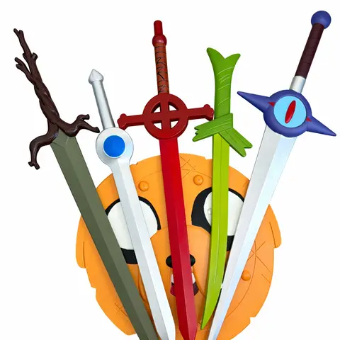 Kinstore Full Size Finn PU Foam Sword Collection for Adventure Cosplay Time Demon Blood Costume Gift Anime Cartoon Collect