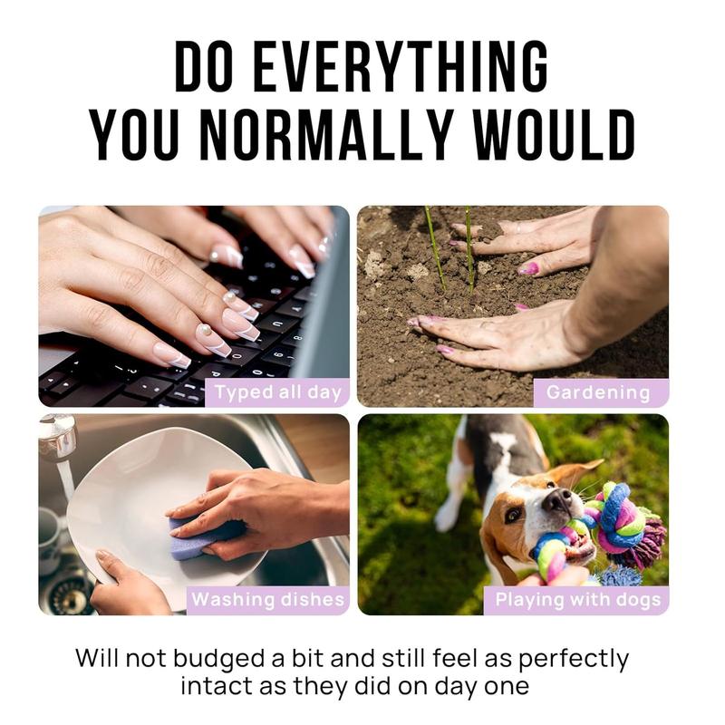 Valentine's Day Limited Vanilla Cream Press On Nails | Short Square Ombre Soft Gel 24Pcs W/ Glue Reusable  French Pink Gradient Nails