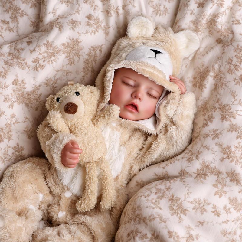 BABESIDE Reborn Baby Dolls - 17/20 Inch Cute Soft Vinyl Realistic Baby Doll Girl Poseable Smiling Real Life Rebornbabydoll with Complete Accessories for 3+ Years Old Gifts