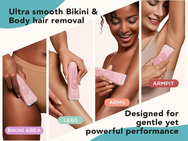 LADYSPOT Electric Bikini Trimmer for Women - Waterproof, Rechargeable, Hypoallergenic Ceramic Blades, Precise & Safe, Portable for Arms & Legs, 90-Minute Battery Life