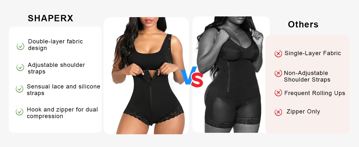 SHAPERX fajas Colombianas Shapewear for Women Tummy Control Bodysuit Womenswear Underwear Lady