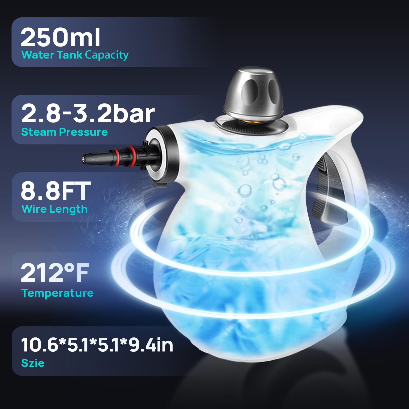 [Deep Spring Clean] Redhut 2026 Pressurized Handheld Multi-Surface Natural Steam Cleaner with 12 pcs Accessories Powerful, Chemical-Free, Steamer for Home And Car, Cleaning Washing Machine, Air Conditioner, Kitchen, Summerclean Appliances Tool Household