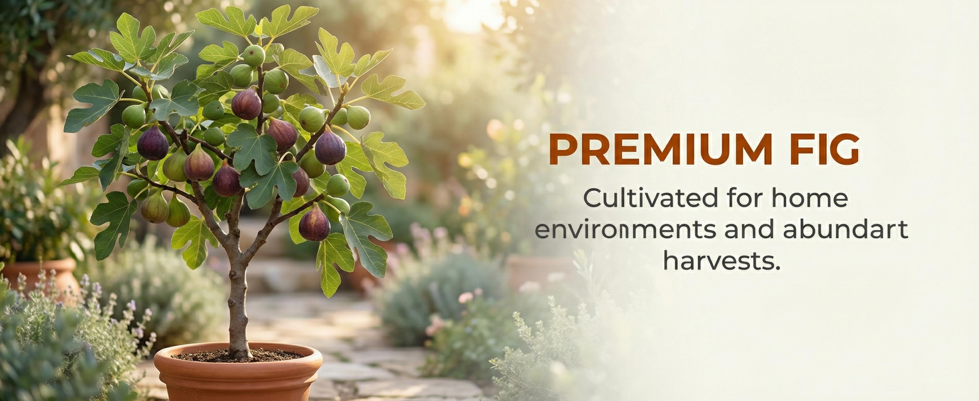 Heirloom Non-GMO Live Fig Tree Sapling – Hardy Perennial Fig Fruit Plant for Outdoor Garden, Patio Pots & Backyard Orchard, Easy Grow Starter Bonsai