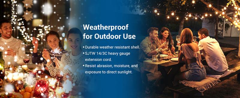 DEWENWILS Waterproof 100ft Programmable Wireless Remote Control Outlet kit (2 Remotes + 1 Outlet)--HRS201F