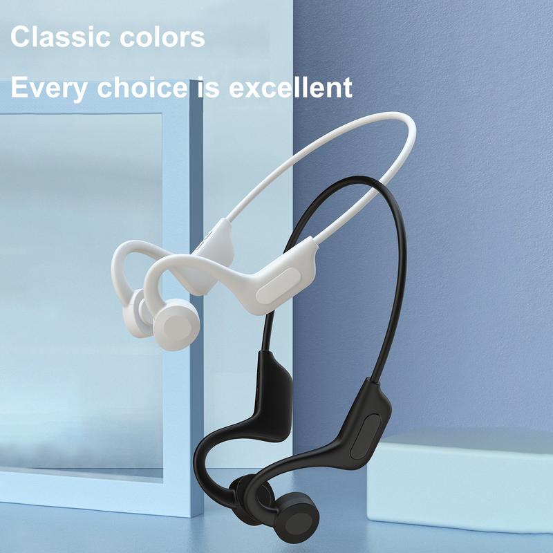 MAGQU Bone Conduction Neckband Wireless Headphones, Sports Open-Ear Earphones - Lightweight & Comfortable, Ultra-Long Battery Life, Waterproof & Sweatproof, Built-in Microphone, Stereo Earbuds (Black) Electronic Audio headphones bluetooth