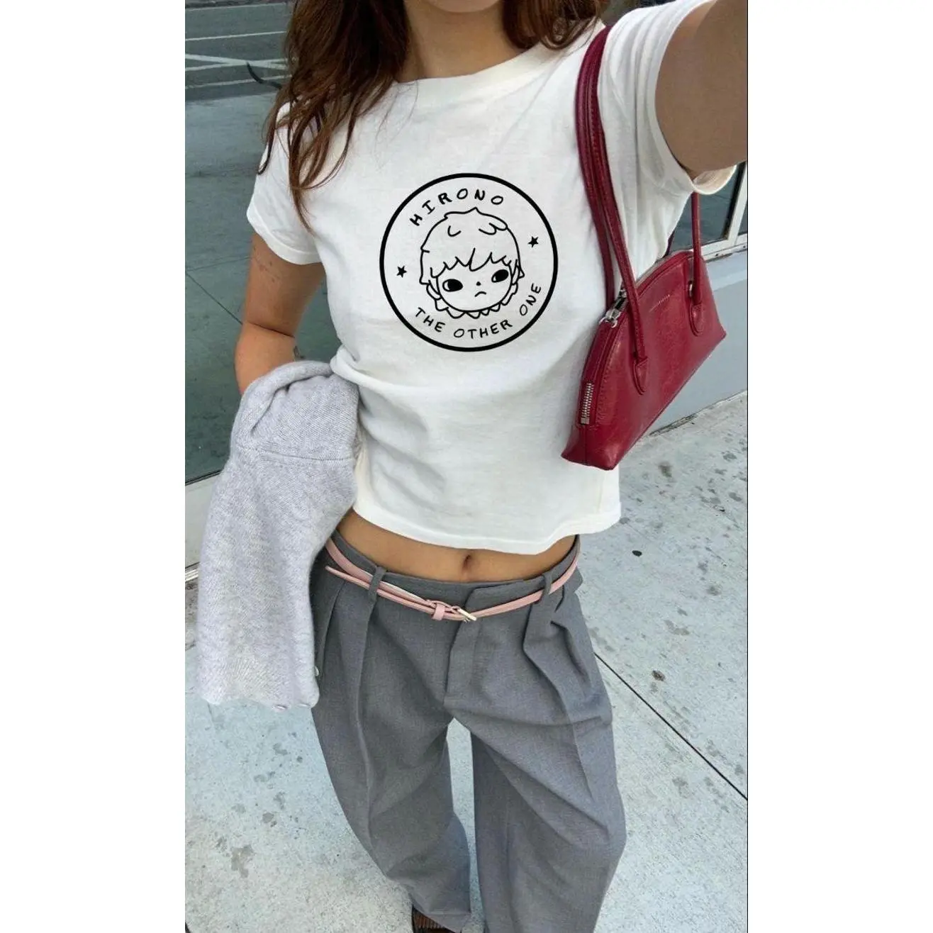 Hirono The Other One Baby Tee - Y2K Baby Tee, 90s Baby Tee, Graphic Shirt, Coquette, Vintage Design, Cute Trendy Y2K Graphic Tee,