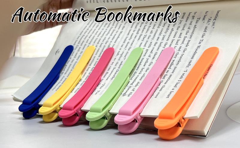 3Pcs Automatic Bookmark, Silicone Smart Book Marks for Reading Women, Men, Kids,Cute Unique Book Markers Bookmark Clip Reading Accessories Gifts for Book Lovers