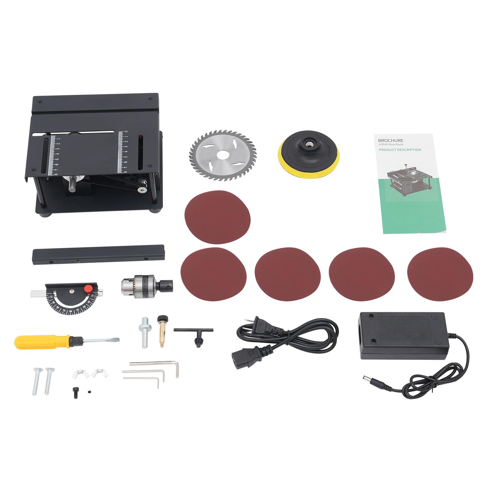 200W Mini Table Saw with Flexible Shaft 10000 RPM for Wood Acrylic PCB Cutting Engraving Tool Kit with Adapter Sandpapers 200W Mini Table Saw with Flexible Shaft 10000 RPM for Wood Acrylic PCB Cutting Engraving Tool Kit with Adapter Sandpapers