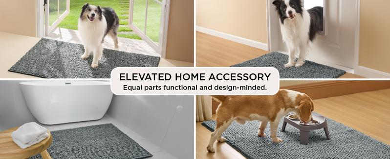 Bedsure Dog Door Mat - Super Absorbent Microfiber Dog Door Mat for Muddy Paws, Non-Slip Washable Pet Rug, Quick Dry Chenille Entryway Carpet, Cat Scratch & Kneading Mat, Machine Washable Indoor Outdoor mat