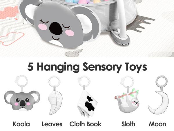 Dearlomum 4-in-1 Baby Play Mat Elephant Gym Tummy Time Mat for Floor Activity with 30 Balls & 5 Sensory Toys for Newborn Toddler Boy & Girl Gifts Playpen Cute Dearlomum 4-in-1 Baby Play Mat Elephant Gym Tummy Time Mat for Floor Activity with 30 Balls & 5 Sensory Toys for Newborn Toddler Boy & Girl Gifts Playpen Cute