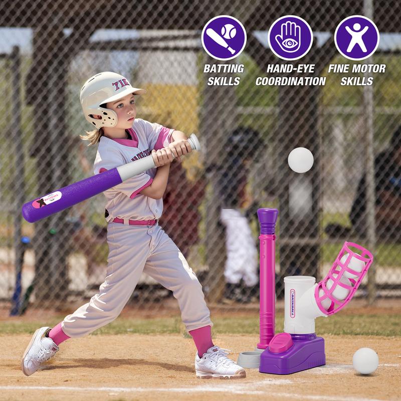 T-ball Set for Toddlers 3-5 Tee Ball Set with Step on Pitching Machine Adjustable Batting Tee Retractable Baseball Bat 8 Pop Up Balls Outdoor Sport Toy Games for Kids Girls T-ball Set for Toddlers 3-5 Tee Ball Set with Step on Pitching Machine Adjustable Batting Tee Retractable Baseball Bat 8 Pop Up Balls Outdoor Sport Toy Games for Kids Girls