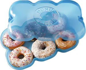 As Seen On Shark Tank Products- Touch Up Cup Donut Fresh Storage Container Holder, Airtight and Reusable, BPA-Free, Pack of 1, Holds 6 Fresh Donuts