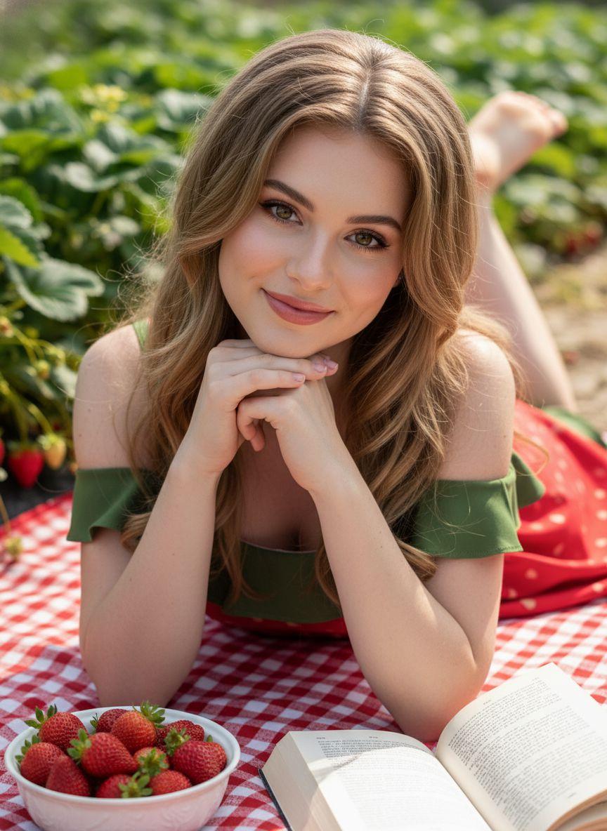 RED 1950S STRAWBERRY RUFFLE BELT DRESS Casual Boho Bohemian Sleeveless Spaghetti Strap Womenswear