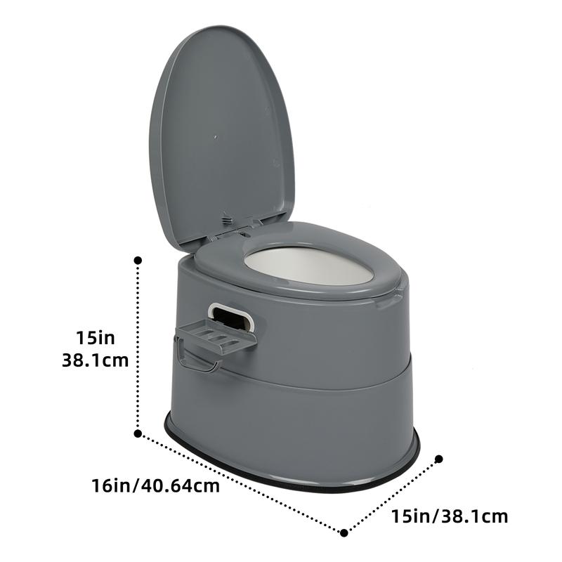 Outvita Portable Toilet, Outdoor Lightweight Porta Potty with Detachable Inner Bucket Removable Toilet Paper Holder for Camping Boat RV Hiking Living Room
