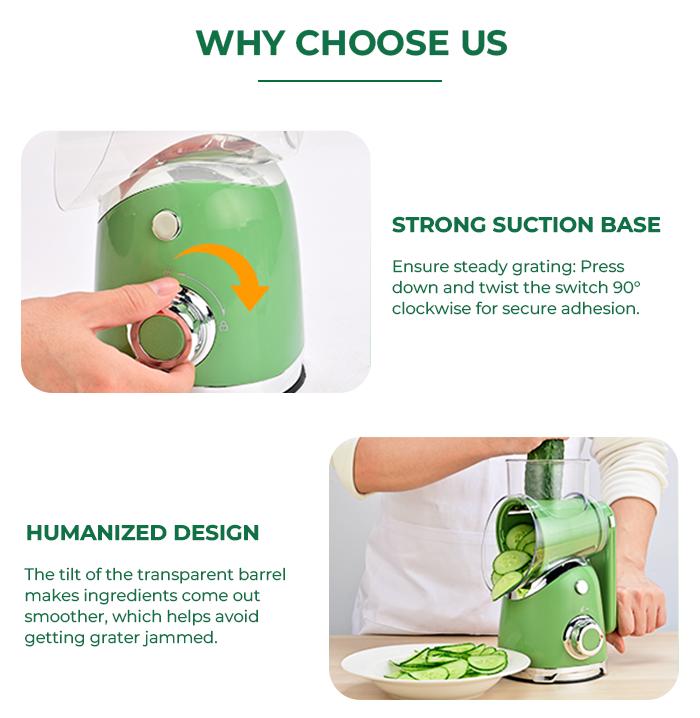 SUSTEAS Rotary Cheese Grater with 6 Replaceable Blades, 18/10 Stainless Steel, BPA Free, Food-Grade Materials Vegetable Cutting Slicer Kitchen Shredder Kitchen Gadgets Utensils SUSTEAS Rotary Cheese Grater with 6 Replaceable Blades, 18/10 Stainless Steel, BPA Free, Food-Grade Materials Vegetable Cutting Slicer Kitchen Shredder Kitchen Gadgets Utensils